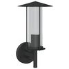 vidaXL Applique murale d'ext&eacute;rieur noir acier inoxydable