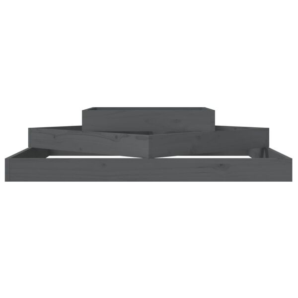 vidaXL Jardini&egrave;re Gris 112x112x27 cm Bois massif de pin
