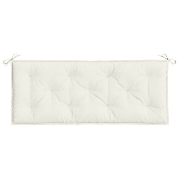 vidaXL Coussin de banc de jardin crème mélangé 120x50x7 cm tissu
