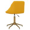 vidaXL Chaise pivotante de salle &agrave; manger Jaune moutarde Velours