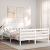 vidaXL Cadre de lit sans matelas blanc bois de pin massif