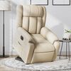 vidaXL Fauteuil inclinable &eacute;lectrique cr&egrave;me tissu