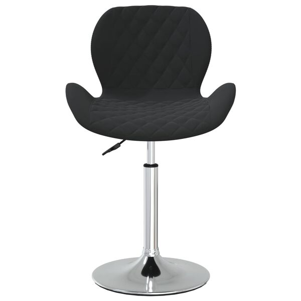 vidaXL Chaises pivotantes &agrave; manger lot de 2 Noir Velours