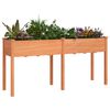 vidaXL Jardini&egrave;re avec doublure marron 161x45x76 cm bois massif sapin