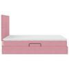 vidaXL Lit avec rangement et matelas Rose 140 x 200 cm Velours