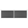 vidaXL Ensemble de panneau de cl&ocirc;ture WPC 353x105 cm Noir
