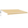 vidaXL Auvent r&eacute;tractable automatique jaune et blanc 4x3 m