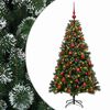 vidaXL Arbre de No&euml;l Artificiel avec Boule 120 cm 150 LED Blanc chaud