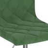 vidaXL Chaises pivotantes &agrave; manger lot de 4 vert fonc&eacute; velours