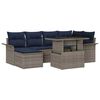 vidaXL Ensemble de canap&eacute; de jardin 7 pc Gris polyrotin
