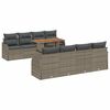 vidaXL Ensemble de canap&eacute; de jardin 9 pcs Gris Poly rotin