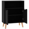 vidaXL Buffet noir brillant 60x30x72 cm bois d'ing&eacute;nierie