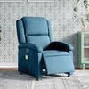 vidaXL Fauteuil inclinable de massage &eacute;lectrique bleu velours