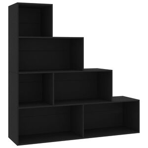 vidaXL Biblioth&egrave;que/S&eacute;parateur de pi&egrave;ce Noir Bois d&rsquo;ing&eacute;nierie