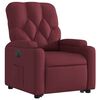 vidaXL Fauteuil inclinable &eacute;lectrique rouge bordeaux tissu
