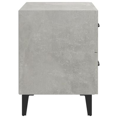 vidaXL Table de chevet Gris béton 40x35x47,5 cm
