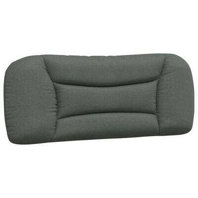 vidaXL Coussin de tête de lit gris foncé 100 cm tissu