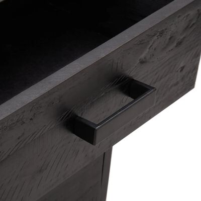 vidaXL Table de chevet Noir 36x30x45 cm Bois de pin massif