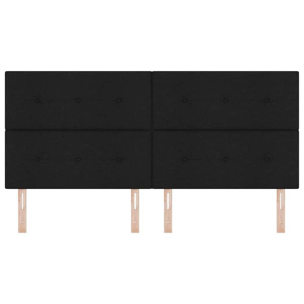 vidaXL T&ecirc;te de lit avec t&ecirc;te de lit Noir 200 cm Cuir synth&eacute;tique