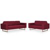 vidaXL Ensemble de canap&eacute; 2 pcs Tissu Rouge bordeaux