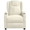 vidaXL Fauteuil inclinable Blanc cr&egrave;me Similicuir