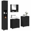vidaXL Ensemble de mobilier de salle de bain Montage mural 4 pcs Noir