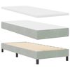 vidaXL Lit &agrave; ressorts avec matelas Gris clair 80 x 200 cm Velours