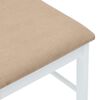 vidaXL Chaises à manger coussins 2 pcs blanc bois massif caoutchouc