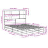 vidaXL Lit biblioth&egrave;que sans matelas cire marron 120x190cm bois massif