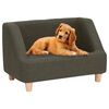 vidaXL Canap&eacute; pour chien Gris fonc&eacute; 60x37x39 cm Lin
