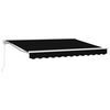 vidaXL Auvent r&eacute;tractable manuel Noir 3 x 2,5 m