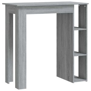 vidaXL Table de bar avec &eacute;tag&egrave;re sonoma gris bois d'ing&eacute;nierie
