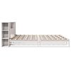 vidaXL Lit biblioth&egrave;que sans matelas blanc 200x200 cm bois massif