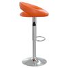 vidaXL Tabouret de bar Orange Similicuir