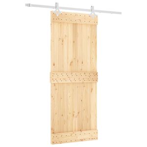 vidaXL Porte coulissante Naturel et Blanc 85 x 210 cm