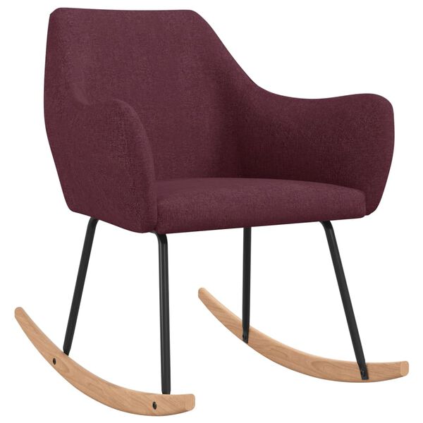 vidaXL Chaise &agrave; bascule Violet Tissu