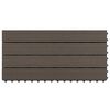 vidaXL Carreau de terrasse 6 pcs Marron fonc&eacute; 60 x 30 cm WPC