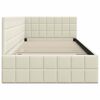 vidaXL Cadre de lit d'angle Cr&egrave;me 100 cm x 200 cm Velours