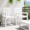 vidaXL Chaise de jardin. 2 pcs Blanc 65,5 x 59 x 88 cm HDPE