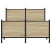 vidaXL Cadre de lit en métal sans matelas chêne sonoma 120x190 cm