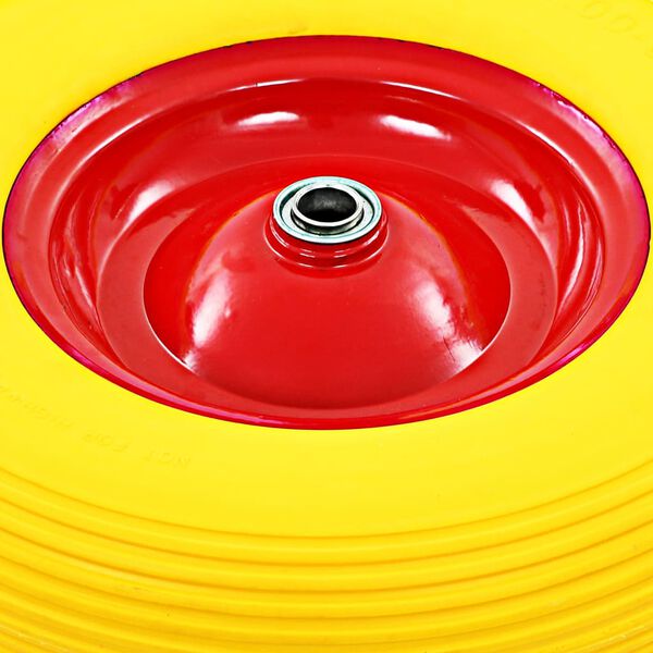 vidaXL Roue pour brouette avec axe PU solide 4.00-8 390 mm