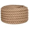vidaXL Corde de jute 10 m de long 40 mm d'&eacute;paisseur
