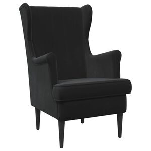 vidaXL fauteuil Noir Velours
