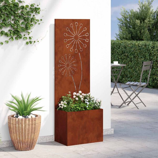 vidaXL &Eacute;cran de confidentialit&eacute; de jardin Fretwork Rouill&eacute; 50 x 140 cm