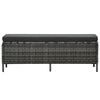 vidaXL Salon de jardin 3 pcs avec coussins R&eacute;sine tress&eacute;e Gris