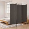 vidaXL Cloison de s&eacute;paration 6 panneaux Marron 240x200 cm Tissu