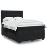 vidaXL Sommier &agrave; lattes de lit avec matelas Noir 140x190 cm Velours