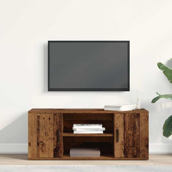vidaXL Meuble TV Bois ancien 100 x 35 x 40 cm Bois d'ingénierie