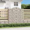vidaXL Paniers &agrave; gabions arqu&eacute;s 12 pcs 200x50x220/240 cm Fer galvanis&eacute;
