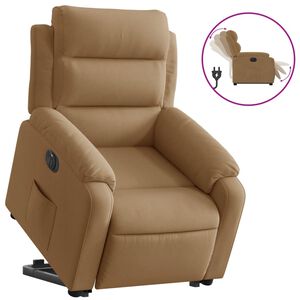 vidaXL Fauteuil inclinable &eacute;lectrique marron velours